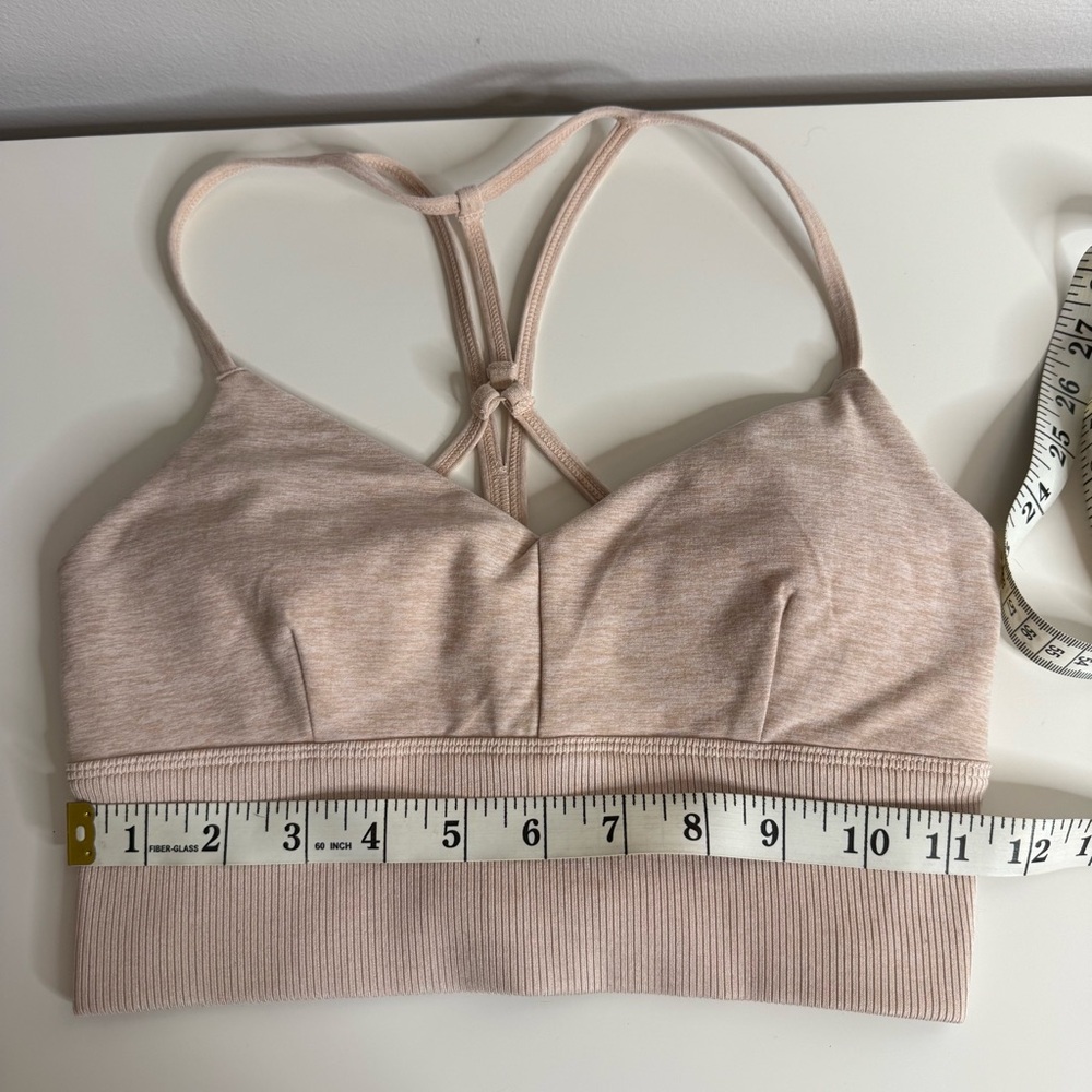 Alo Yoga - Alo Soft Pink Heathered Sports Bra XS - Picture 4 of 4